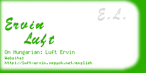 ervin luft business card